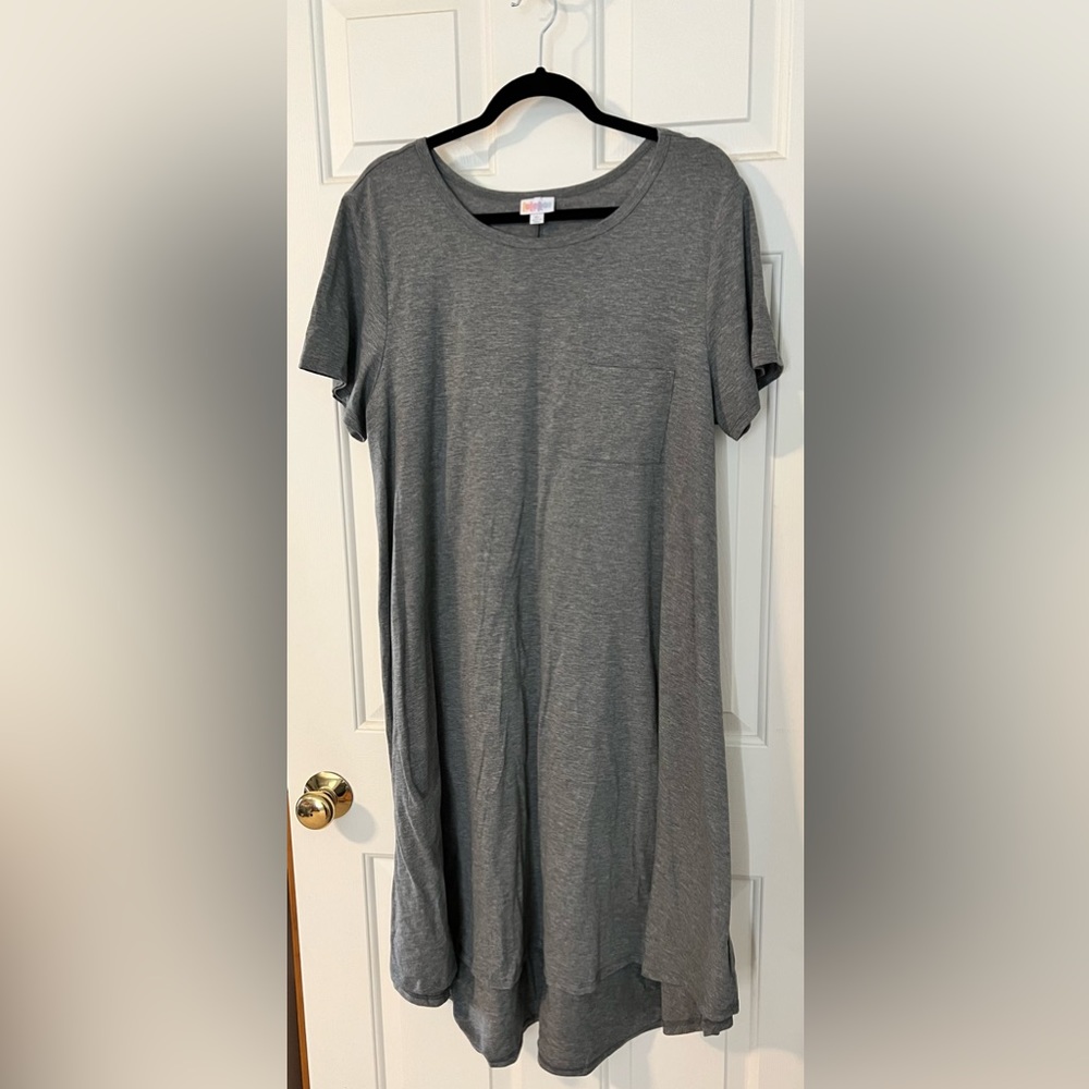 Lularoe XL Gray Carly High Low Dress